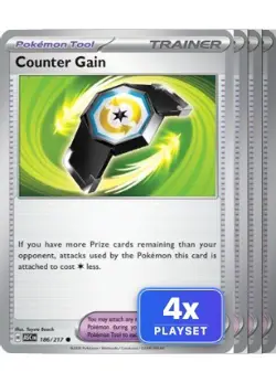Playset of 4 Counter Gain 186/217 Common Ascended Heroes Pokemon Near Mint - Image 1