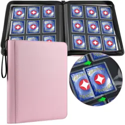 9 Pockets Top Loader Binder Holds 324 Cards, Premium PU Leather Trading Card ... - Image 1