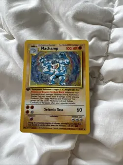 Pokemon Machamp Holo Rare 1st Edition Base Set 8/102 - Image 1