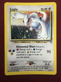 Pokemon Lugia 9/111 Neo Genesis Unlimited Holo Rare English 2000 - Image 1