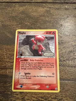 Pokemon TCG Magby 58/92 EX Legend Maker Reverse Holo Stamped - Image 1