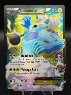 Pokemon 2015 XY Roaring Skies Thundurus EX Ultra Rare #98/108 - MP - Image 1