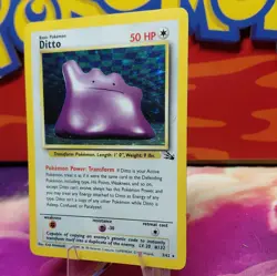 Pokemon TCG Ditto Fossil 3/62 Holo Rare 50 MP English 1999 WotC Vintage - Image 2