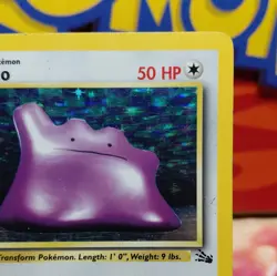 Pokemon TCG Ditto Fossil 3/62 Holo Rare 50 MP English 1999 WotC Vintage - Image 4