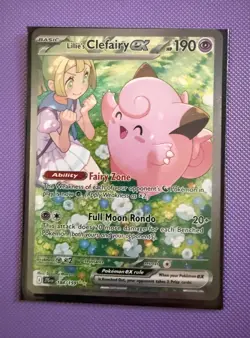 Pokemon TCG Lillie's Clefairy EX 184/159 Journey Together Illustration Rare| NM - Image 1