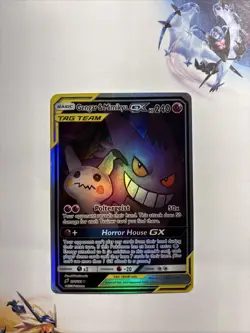 Pokemon TCG Holo Ultra Rare Full Art Gangar and Mimikyu GX Tag Team - Image 1