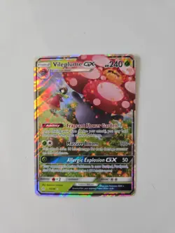 Vileplume GX Ultra Rare Holofoil SM - Cosmic Eclipse 4/236 NM Pokemon TCG - Image 2