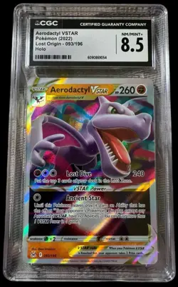 CGC 8.5 Aerodactyl VSTAR 093/196 SWSH11 Lost Origin Pokemon - Image 1