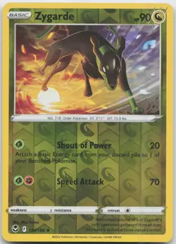Zygarde 134/195 Rare Silver Tempest Pokemon Reverse Holo Near Mint - Image 1