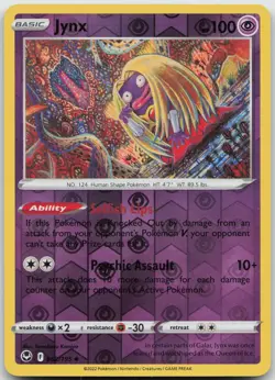 Jynx 062/195 Uncommon Silver Tempest Pokemon Reverse Holo Near Mint - Image 1