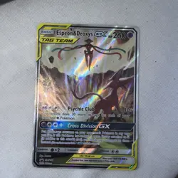Pokemon Espeon & Deoxys GX TAG TEAM Promo Holo Sm SM240 Psychic Club 260 HP - Image 1