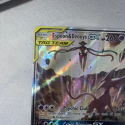 Pokemon Espeon & Deoxys GX TAG TEAM Promo Holo Sm SM240 Psychic Club 260 HP - Image 2