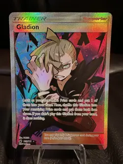 Gladion 109/111 Pokemon TCG Crimson Invasion Holo Full Art Ultra Rare NM - Image 1