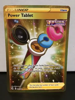 Power Tablet 281/264 Secret Rare Pokemon Fusion Strike Gold Holo - Image 1