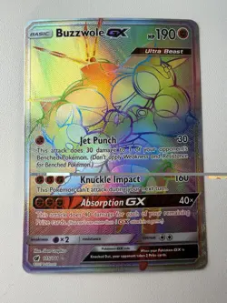 Pokemon TCG Buzzwole GX 115/111 Crimson Invasion Secret Holo Eng - Image 1