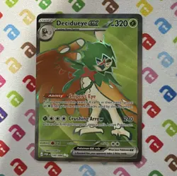 Decidueye EX 100/088 POR Ultra Rare Holo Full Art 320HP EN Pokemon TCG - Image 1