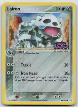 Pokemon Lairon Reverse Holo Uncommon Holon Phantoms 45/110 LP Masakazu Fukuda - Image 1
