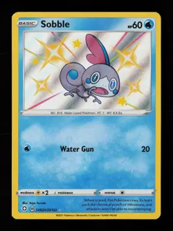 Sobble SV025/SV122 Shiny Rare Shining Fates Shiny Vault Pokemon Cards - Image 1