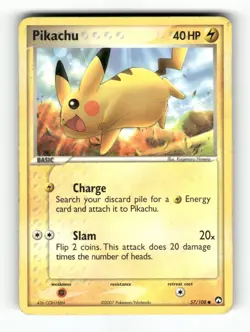 Pikachu - 57/108 - Power Keepers - Pokemon - Common - MP - Image 1