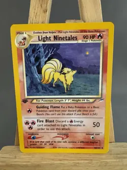 Pokemon Light Ninetales 50/105 1st Edition Neo Destiny Rare AI Graded 8.4 NM - Image 1