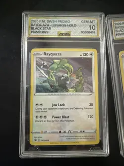 Pokemon Rayquaza SWSH029 Cosmos Holo Black Star Promo AGS 10 GEM MINT - Image 1