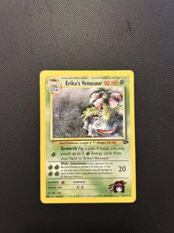 Pokemon TCG Erika's Venusaur Gym Challenge Holo Card 4/132 - Moderate/Heavy Play - Image 1
