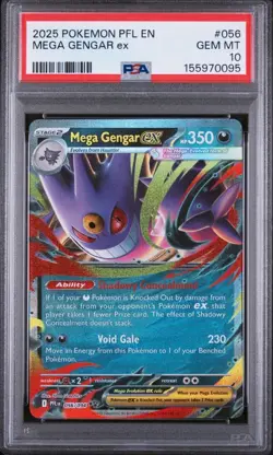 Mega Gengar EX 056/094 Pfl En-phantasmal Flames Pokemon PSA 10 - Image 1