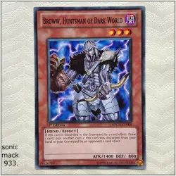 Broww, Huntsman of Dark World - SDGU-EN009 - Common 1st Edition Yugioh - Image 1