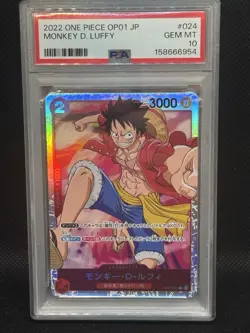 2022 One Piece Romance Dawn OP01-024 Monkey D. Luffy PSA 10 Gem Mint Japanese - Image 1