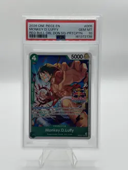 Monkey.D.Luffy (Red Bull Double Don!!) PRB02-005 One Piece Promotion Cards... - Image 1