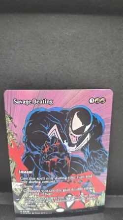 Savage Beating (Borderless) -Foil Near Mint MTG Marvel Eternal-Legal - Image 1
