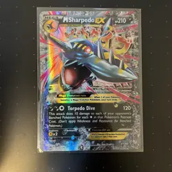 M Sharpedo EX XY200 2017 XY Black Star Promo Pokemon Card Ultra Rare - NM - Image 1