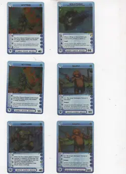 Chaotic lot #132. Lot of 6 Rare Overworld Creature cards. - Image 1