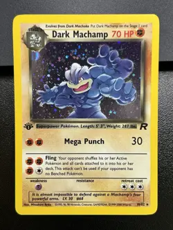 DARK MACHAMP Pokemon Card - WOTC - 1st Edition - Team Rocket - 10/82 HOLO NM (A) - Image 2