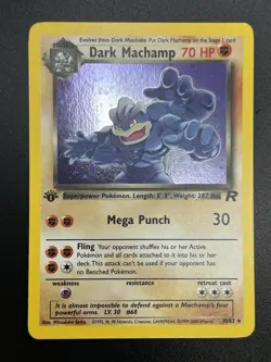 DARK MACHAMP Pokemon Card - WOTC - 1st Edition - Team Rocket - 10/82 HOLO NM (A) - Image 3