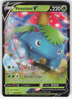 Venusaur V SWSH100 Pokemon TCG Sword & Shield Promo Cards NM - Image 1