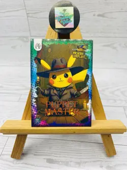 Pikachu as Puppet Master Cosplay Non- Pokemon Pop Culture Fan Art Card - Image 1