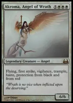 Akroma, Angel of Wrath -Foil Medium Play MTG Duel Decks: Divine vs Demonic - Image 1