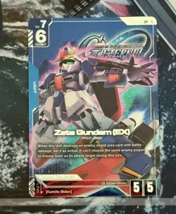 Bandai Gundam Card Game Zeta Gundam (EX) LR+ Foil Unit EN ST10-001 - Image 1