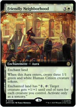 Friendly Neighborhood (Extended Art) Foil - 0246 - Marvel's Spider-Man MTG NM/M - Image 1