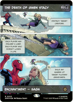 The Death of Gwen Stacy (Borderless Foil) - 0223 - Marvel's Spider-Man MTG NM - Image 1