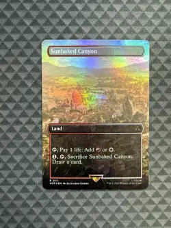 MTG Sunbaked Canyon #0111 Foil Borderless Rare UB: Assassin’s Creed (ACR) - Image 1