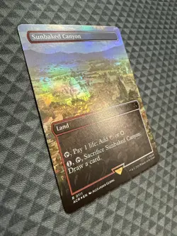 MTG Sunbaked Canyon #0111 Foil Borderless Rare UB: Assassin’s Creed (ACR) - Image 2