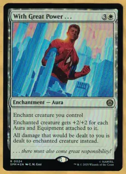 (In Hand) Foil - With Great Power (Spider-Man, Rare, 2025) NM MTG - Image 1