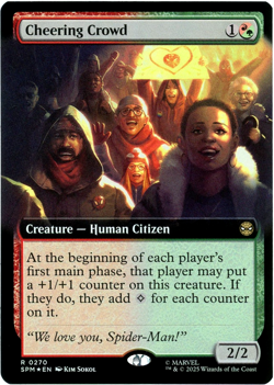Cheering Crowd (Extended Art) Foil - 0270 - Marvel's Spider-Man MTG NM/M - Image 1