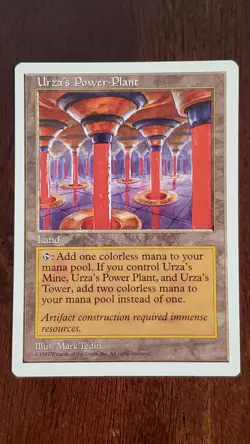 Urza's Power Plant Fifth Edition 5th EX/LP #428 MTG Magic the Gathering Land UC - Image 1