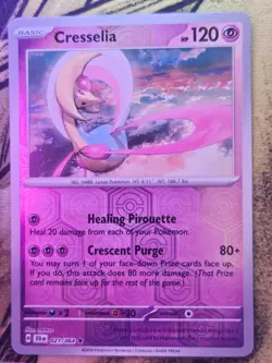 Cresselia 021/064 Rare Shrouded Fable Pokemon Reverse Holo Near Mint - Image 1