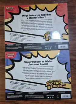 Pokemon Ascended Heroes Lot Mega Emboar ex Feraligatr ex Deluxe Pin Collection - Image 4