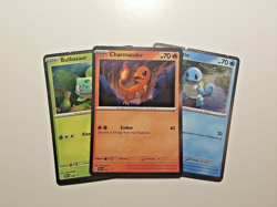 Pokemon 151 Promo Bulbasaur Charmander Squirtle SVP 046 047 048 Kanto Cosmo Holo - Image 1