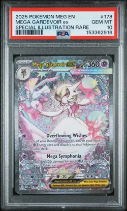 2025 POKEMON MEG EN-MEGA EVOLUTION #178 MEGA GARDEVOIR EX PSA 10 - Image 1